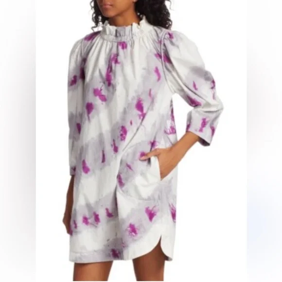 Sea New York Women's Tamara Dress S Tie Dye 100%Cotton - Picture 4 of 16